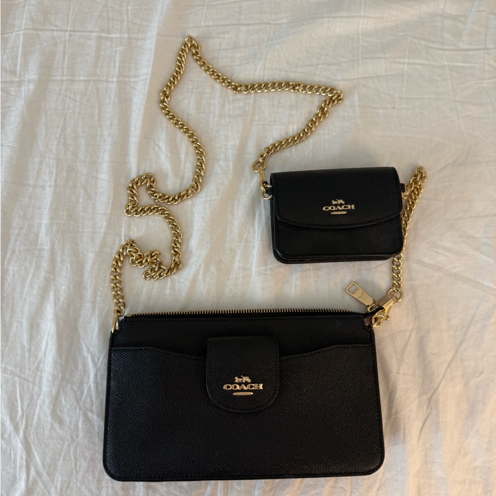 Coach Black and Gold Crossbody Bag Collection